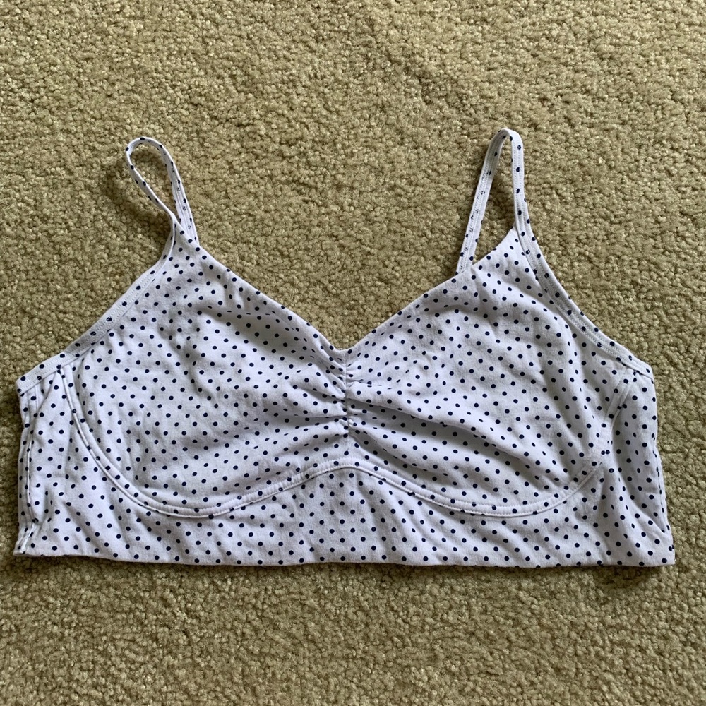 🎉 (5/$20) black and white polka dot bralette